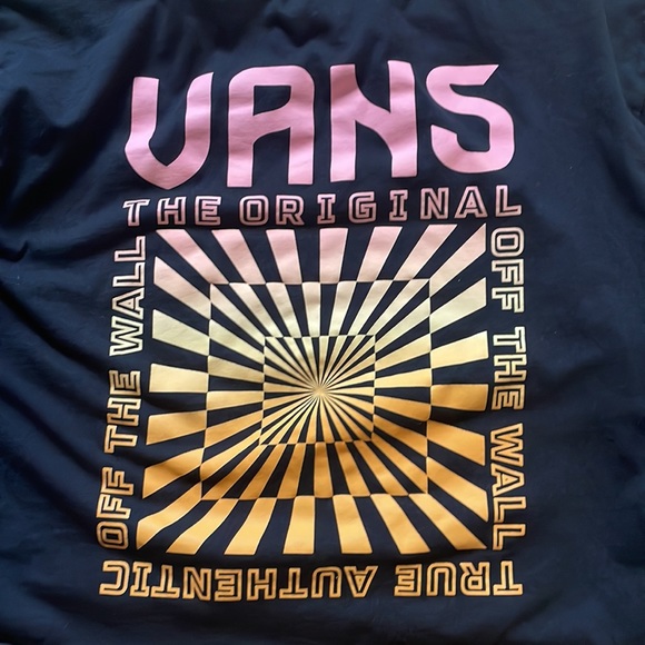 VANS || Off The Wall Black Long Sleeve Crop Top Size Medium - Picture 5 of 7